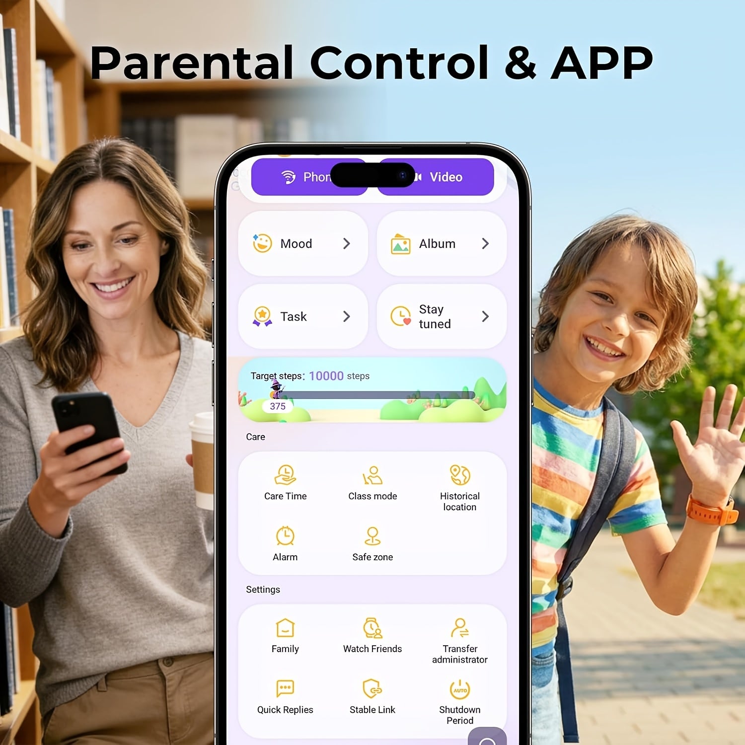 Kids Smart Watch with Pre-installed SIM, 4G GPS Smartwatch for Kids, Video Call, SOS, School Mode, Parental Controls, Designed for Daily Use, US Version